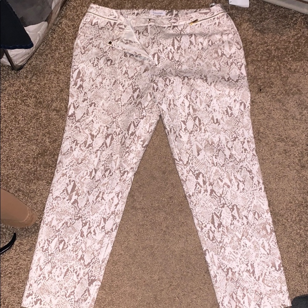 Snack print pants